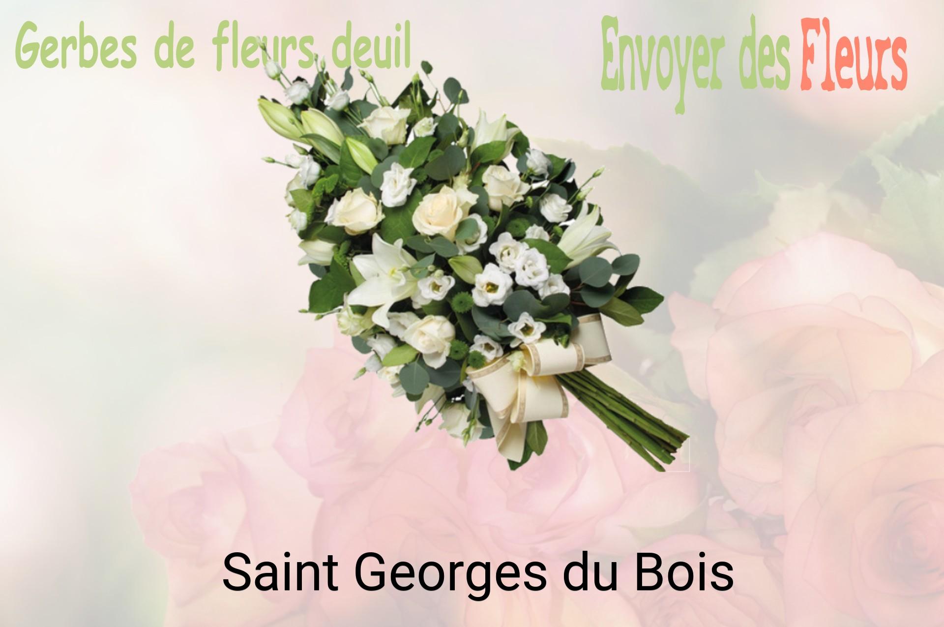 Gerbe de fleurs de deuil livrée à Saint-Georges-du-Bois